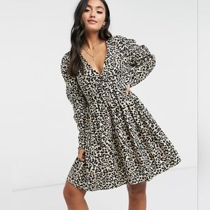 Asos Design 100% Cotton Leopard Dress